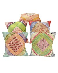 Jaipur Ethnic Zari Embroidery Cushion Cover Set HKICUSHION1037