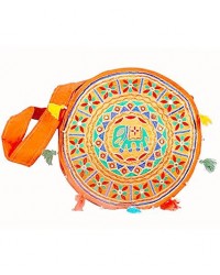 Bag Sling Orange Ethnic Rajasthan India HKIBAG1064