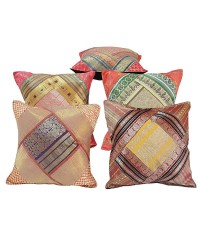 Jaipur Sanganeri Brocade Floral Cushion Cover Set HKICUSHION1018