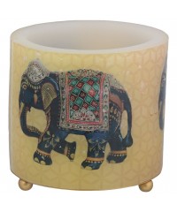 HKI Handcrafted Shell Candle - Indian Elephant