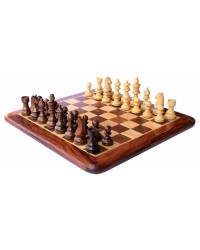 Wooden Chess 15" x 15″ Collectible Rosewood  Board Set+Wooden Crafted Pieces HKICHESS401