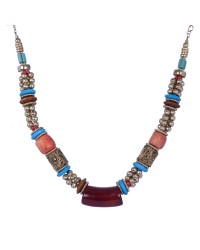 Tibetan Style Necklace for Women Multicolor HKIAF1011