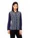 MANSA NAVY BLUE EMBROIDERED GEORGETTE SHIRT MANSA RG1023