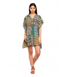 Mansa Green printed cotton kaftan MANSA RG1011