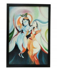 Wall Painting : Dancing Radha Krishna by Richa Mishra