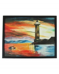 Wall Painting : Light House Pudducheri by Richa Mishra