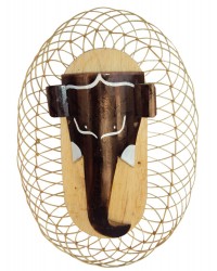 Bamboo Elephant Head Wall Décor (Set of 2) HKIWH5001