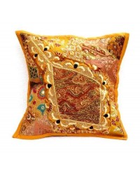 Jaipur Cushion Ethnic Embroidered Cotton 16 Inch HKICUSHION 1042