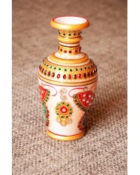 Marble Flower Vase Beaded HKIMH1002