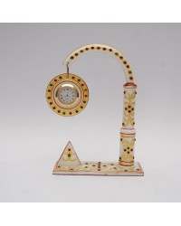 Marble clock lamp post Gem Studded